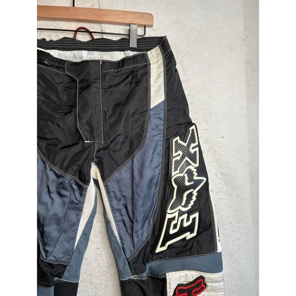 Fox Racing Motocross Pants Mens 34 Black Grey White MX BMX Riding Gear Vintage